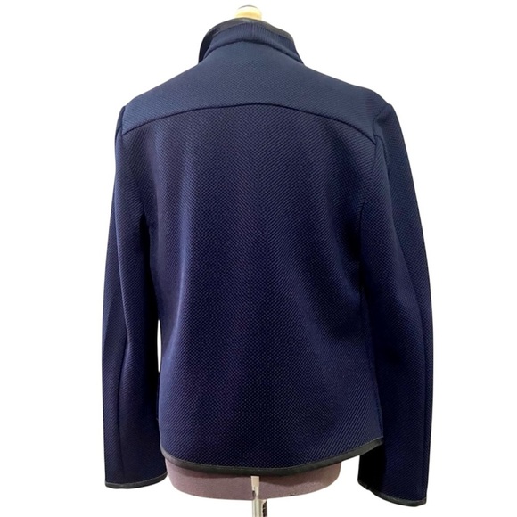 Calvin Klein Navy Blue Diamond Textured Open Front Jacket Size M - Picture 7 of 10